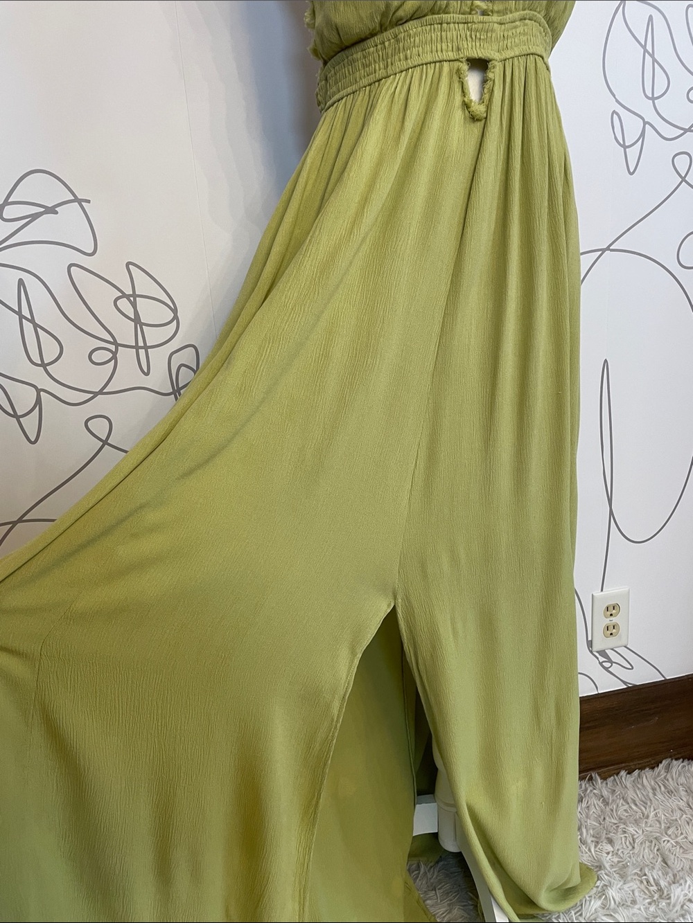 H Y F V E Halter Maxi Dress Size L - Picture 3 of 8